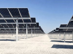 Bifacial solar panel installation design with proper spacing