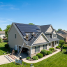 Residential rooftop solar panels installed on a North American home showing solar energy for home setup