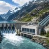 Hydraulic turbine system in a mountain hydropower plant